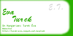 eva turek business card